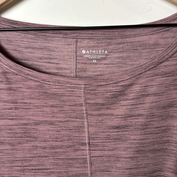 Athleta Women's Flow Top Essence Spacedye in Flora Mauve Long Sleeve Top Size XS - Picture 2 of 7